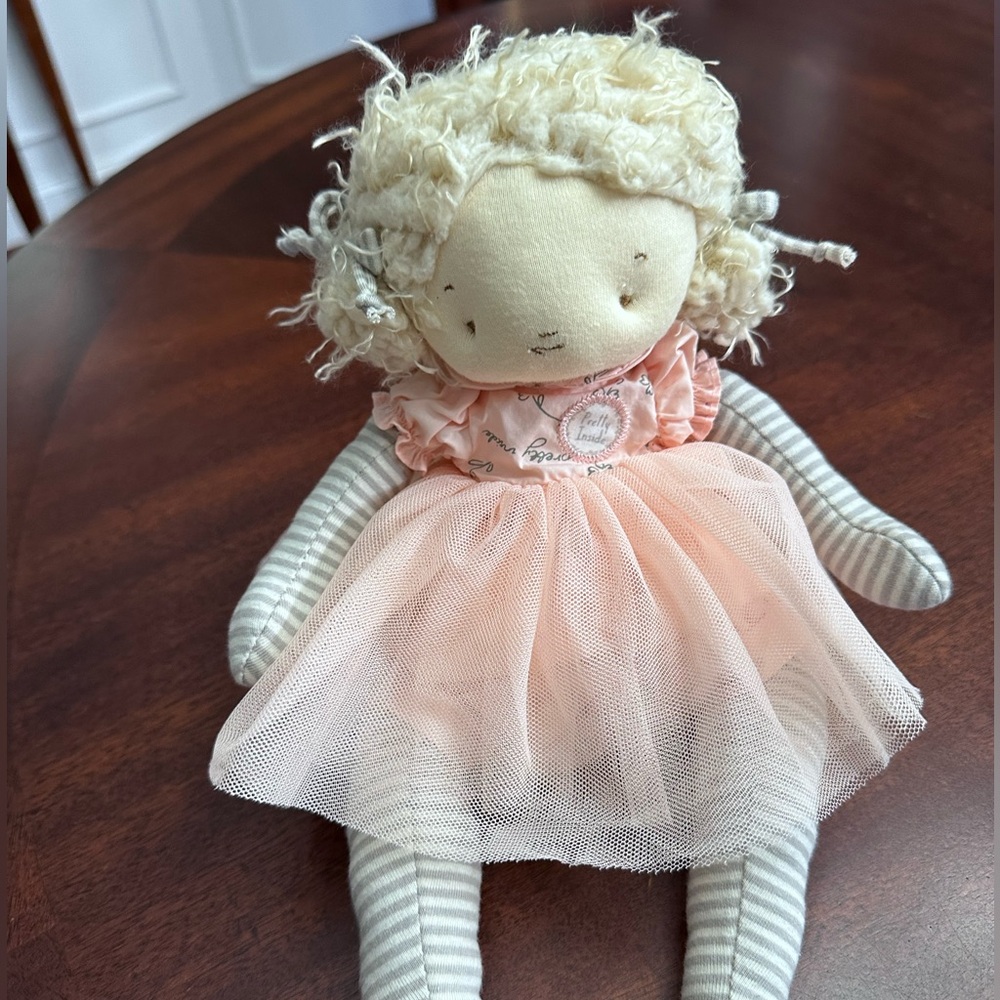 Bunnies by the Bay Pretty Girl Soft 12' Doll First Baby Comfort Lovey